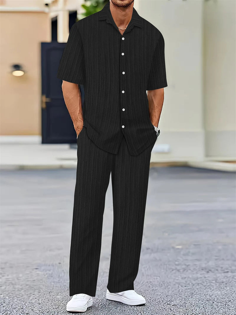 Ensemble Chemise & Pantalon Casual/ Chic - Tendance 2025