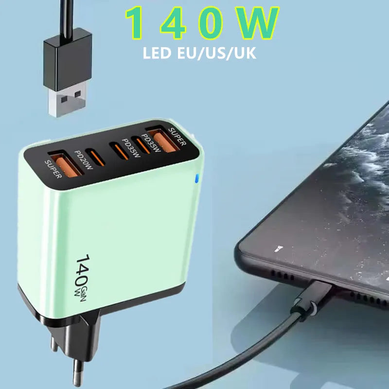 Chargeur Rapide USB & Type-C + Câble