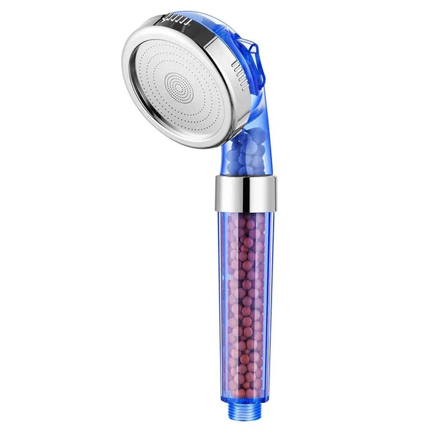 Pommeau de Douche Écologique Haute Pression 3 Jets Relaxants - Recharge Billes OFFERTE