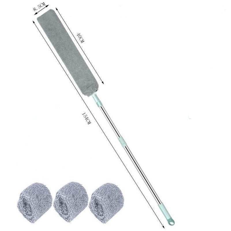 Balai à poussière rétractable en microfibre + 4 microfibres OFFERTES