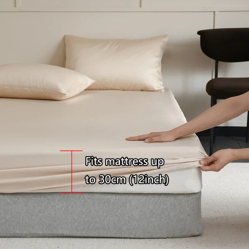 Drap Housse Luxueuse en Soie de Mûrier - 14 Tailles