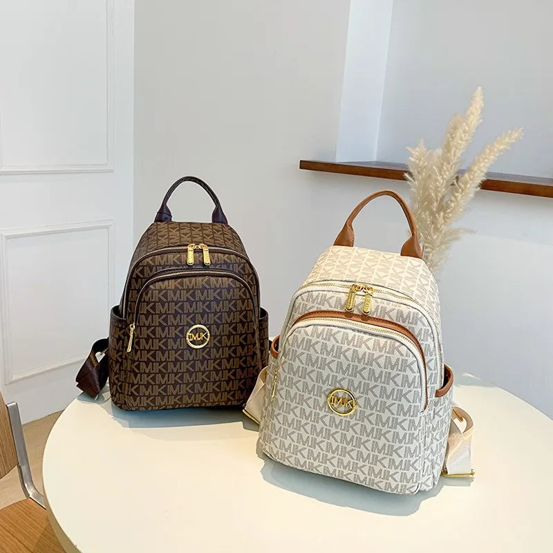 Sac à Dos Monogramme Luxueux en Cuir PU