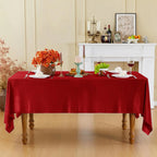 Nappe Rectangulaire en Velours Rouge Spéciale Fête - 4 Tailles