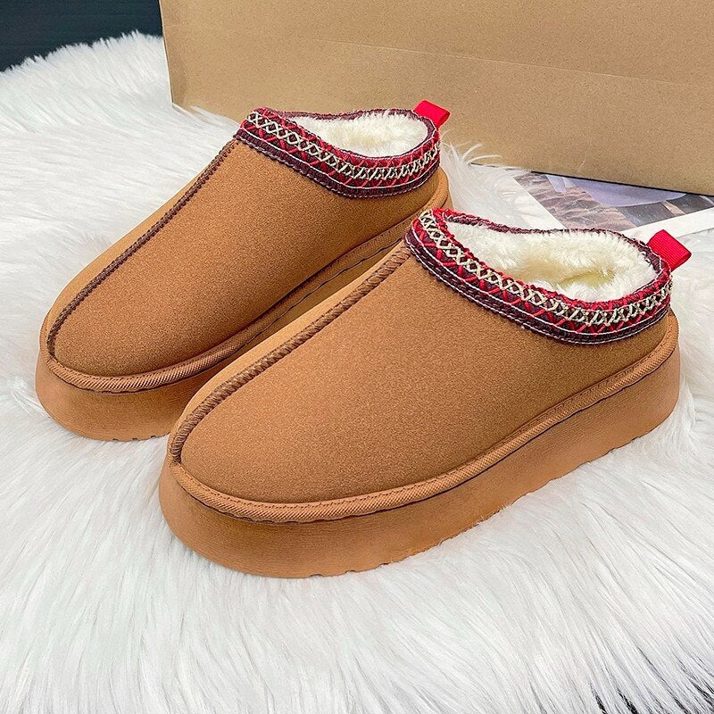 Bottines Slipper - intérieur fourrure et facile à enfiler