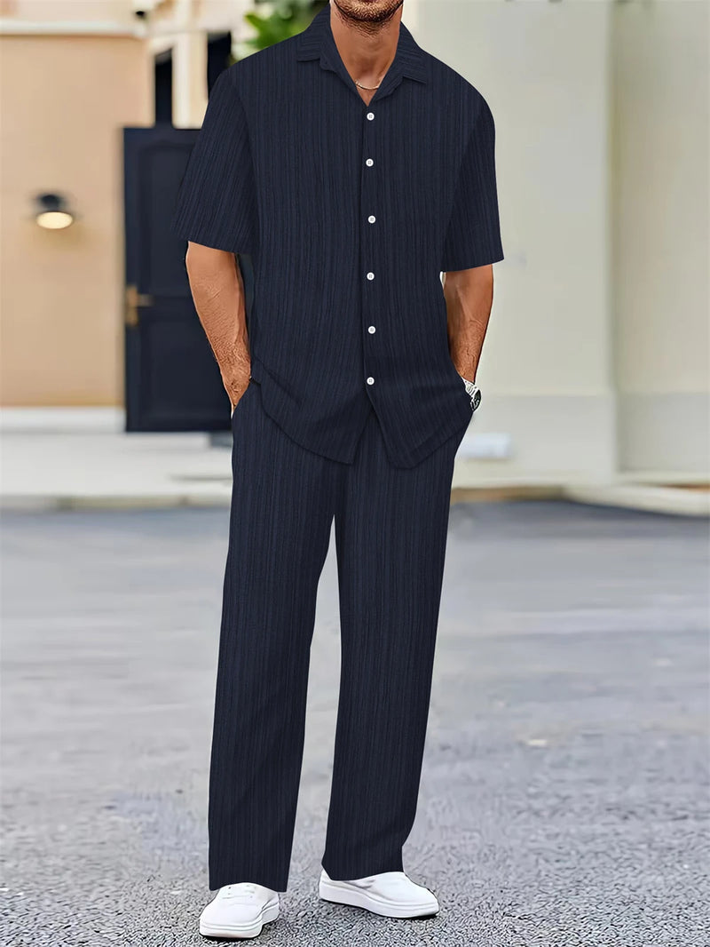 Ensemble Chemise & Pantalon Casual/ Chic - Tendance 2025