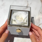 Coffret Rose éternelle avec Collier Cœurs