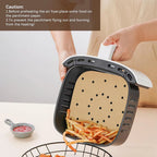 200x Papier Cuisson Perforés Sans Huile pour Air Fryer