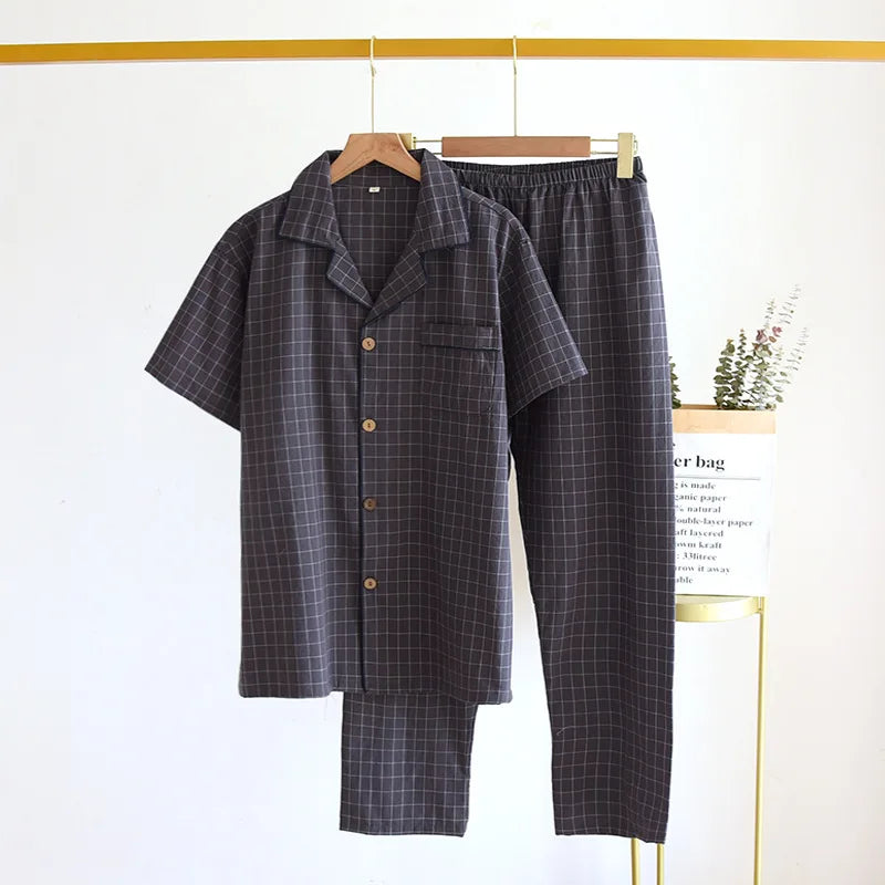 Ensemble Pyjama Japonais Léger Manches Courtes