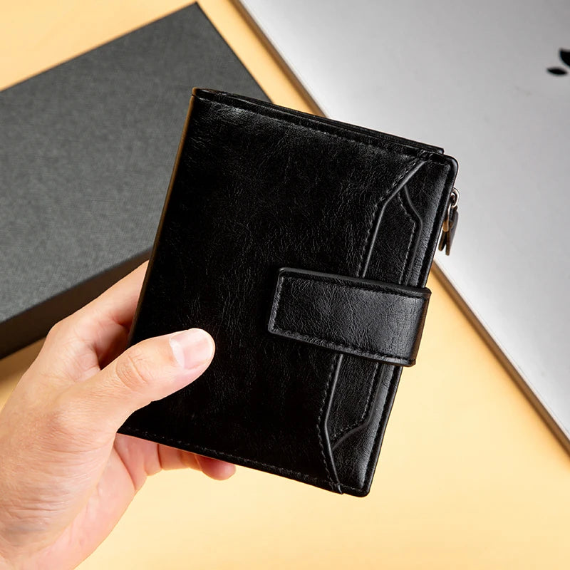 Portefeuille en Cuir PU à Grande Capacité pour Homme