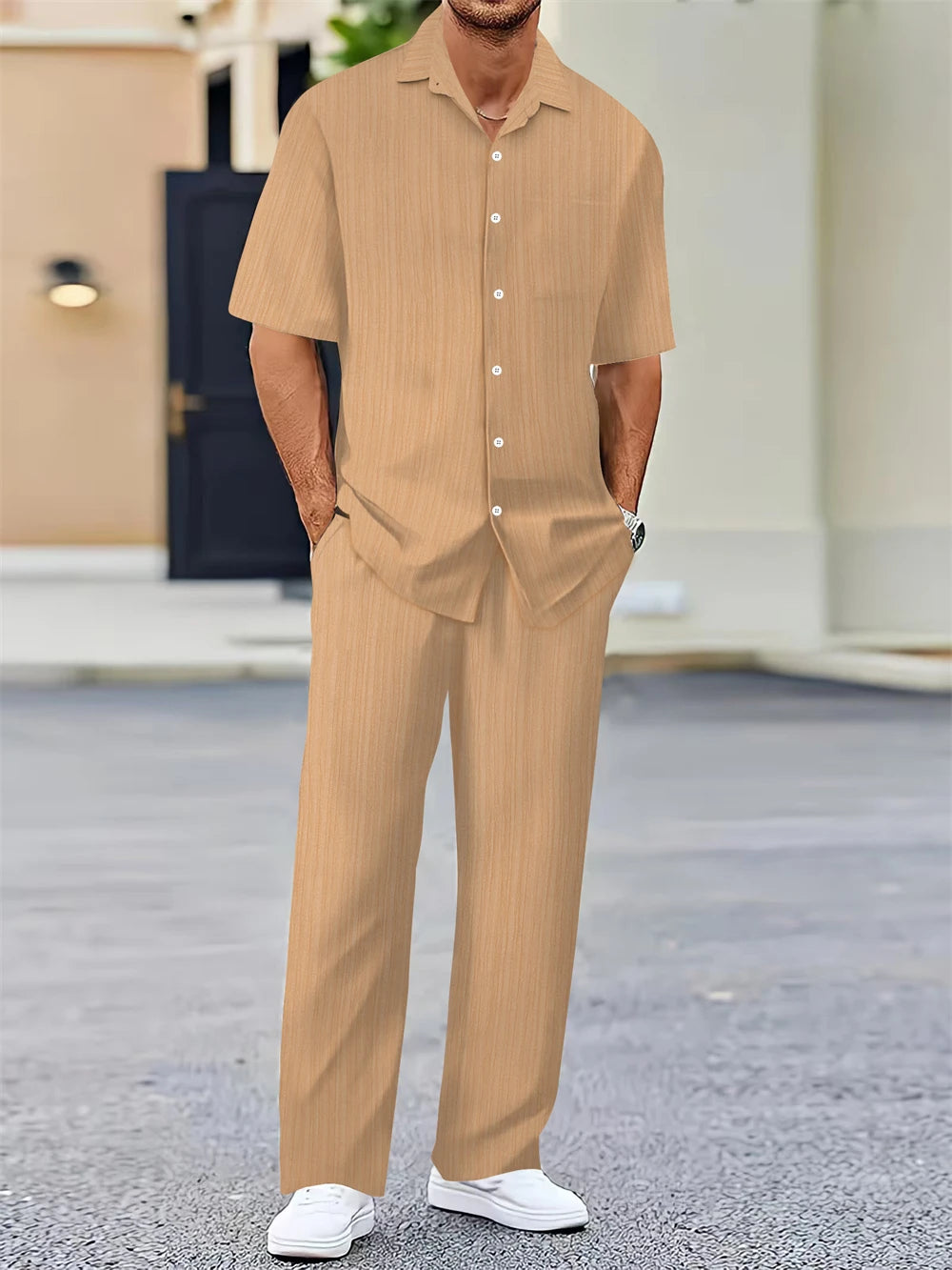Ensemble Chemise & Pantalon Casual/ Chic - Tendance 2025