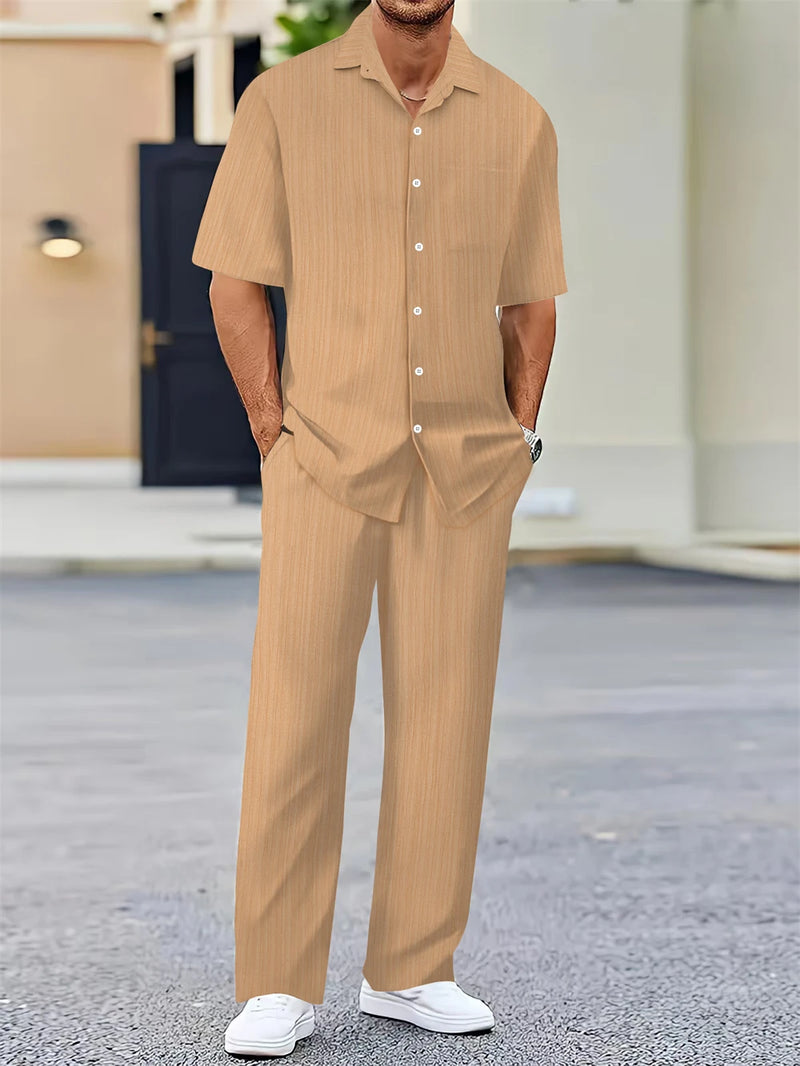 Ensemble Chemise & Pantalon Casual/ Chic - Tendance 2025