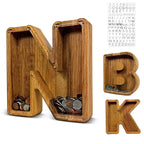 Tirelire en Bois avec initiale