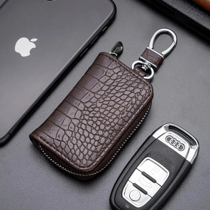 Porte-Clé en Cuir PU Rectangulaire à Crochet