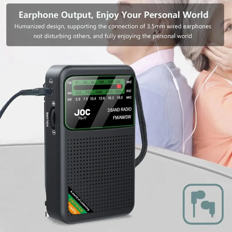Radio de Poche 3 Bandes Rechargeable