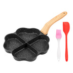 Poêle Cœur à 4 Emplacements Antiadhésive - Oeufs, Pancakes...