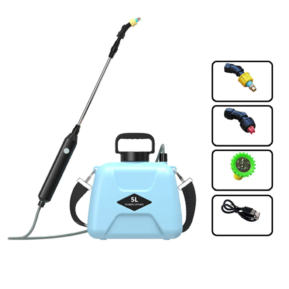 Electric garden sprayers with battery and 5L tank