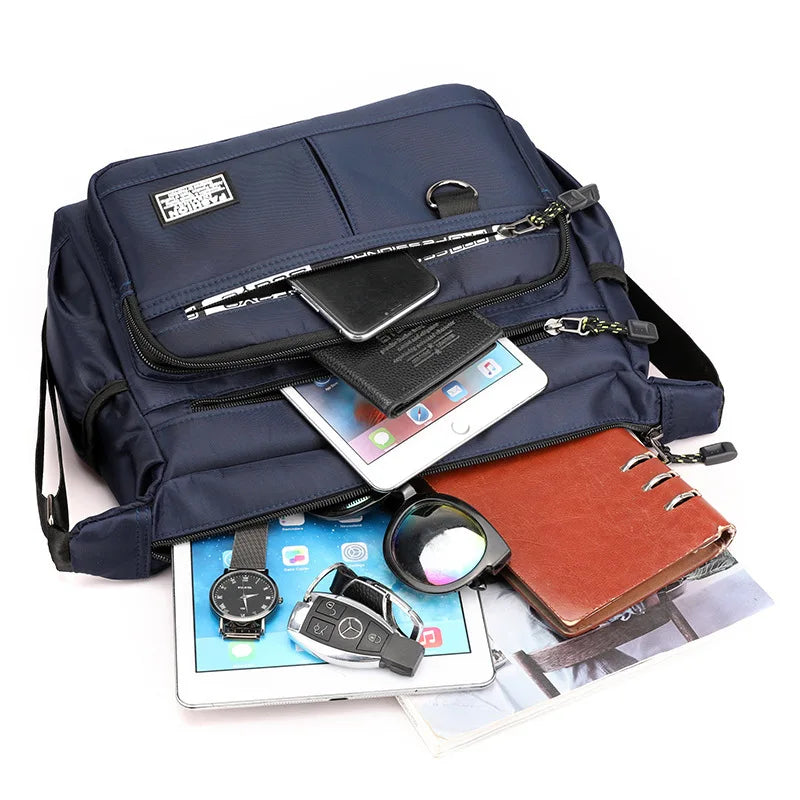Sac Bandoulière Homme Grande Capacité Multipoches