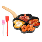 Poêle Cœur à 4 Emplacements Antiadhésive - Oeufs, Pancakes...