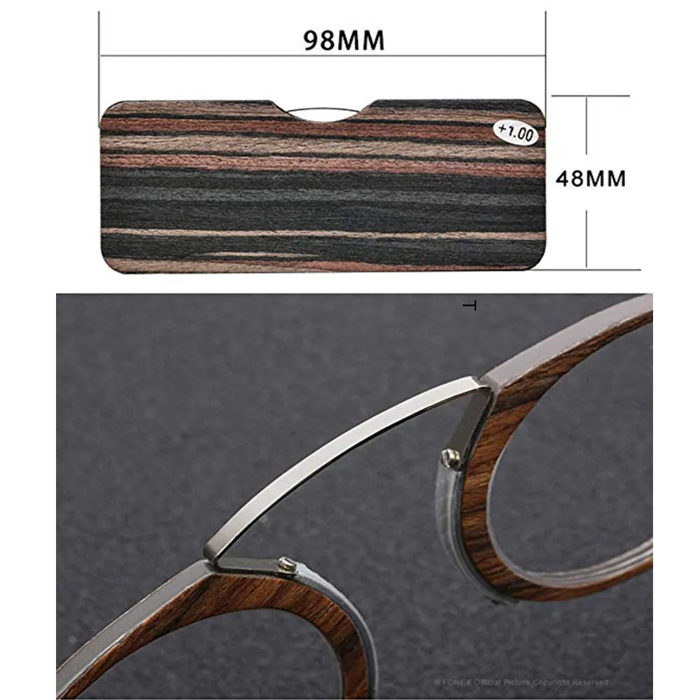 2x Lunettes de lecture portable sans branches avec étui SLIM