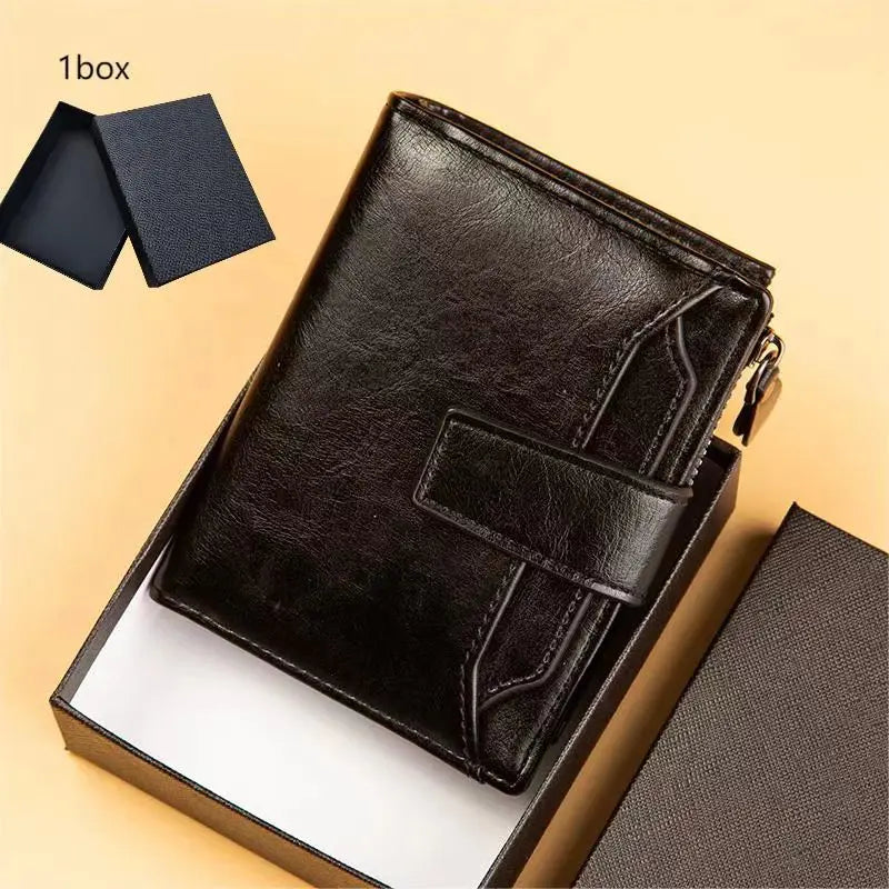 Portefeuille en Cuir PU à Grande Capacité pour Homme