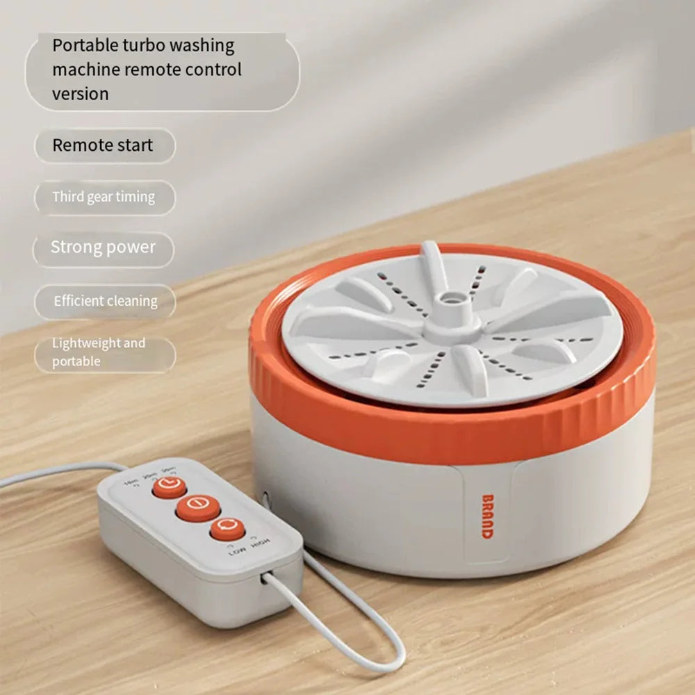 Mini Machine à Laver Rotative Ultrasonique Portable USB avec Télécommande
