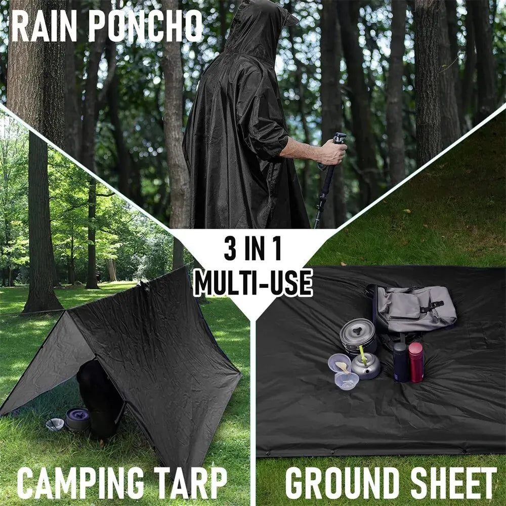 Poncho de Pluie imperméable 3 en 1
