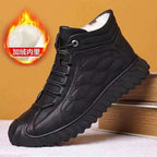 Bottes d'Hiver en Cuir PU Imperméables et à Doublure Chaude