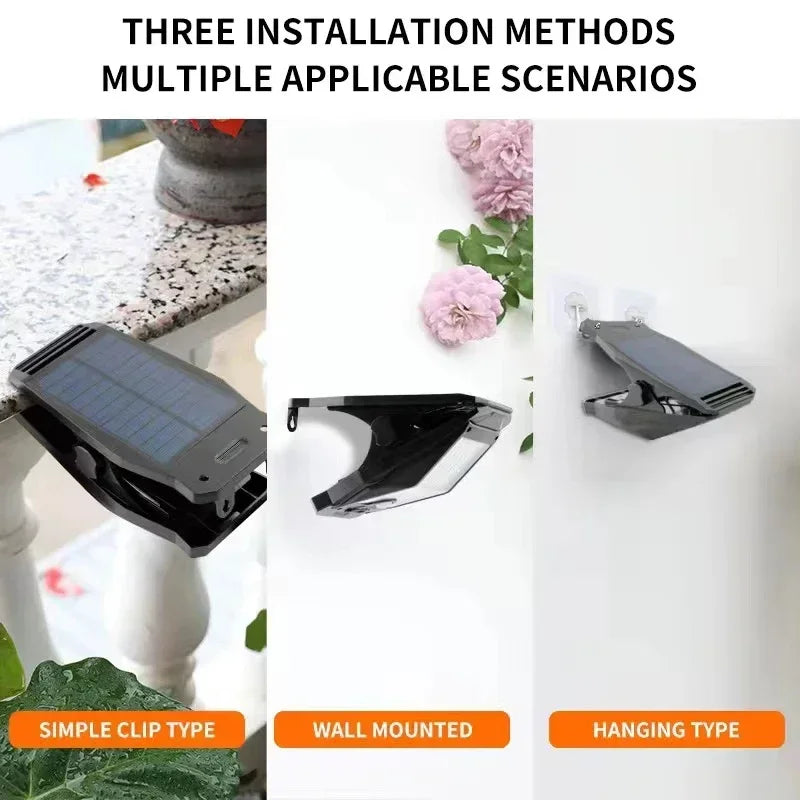 Lot de 2 Lumières Solaires à Clip 58 LED Détecteur de Mouvement