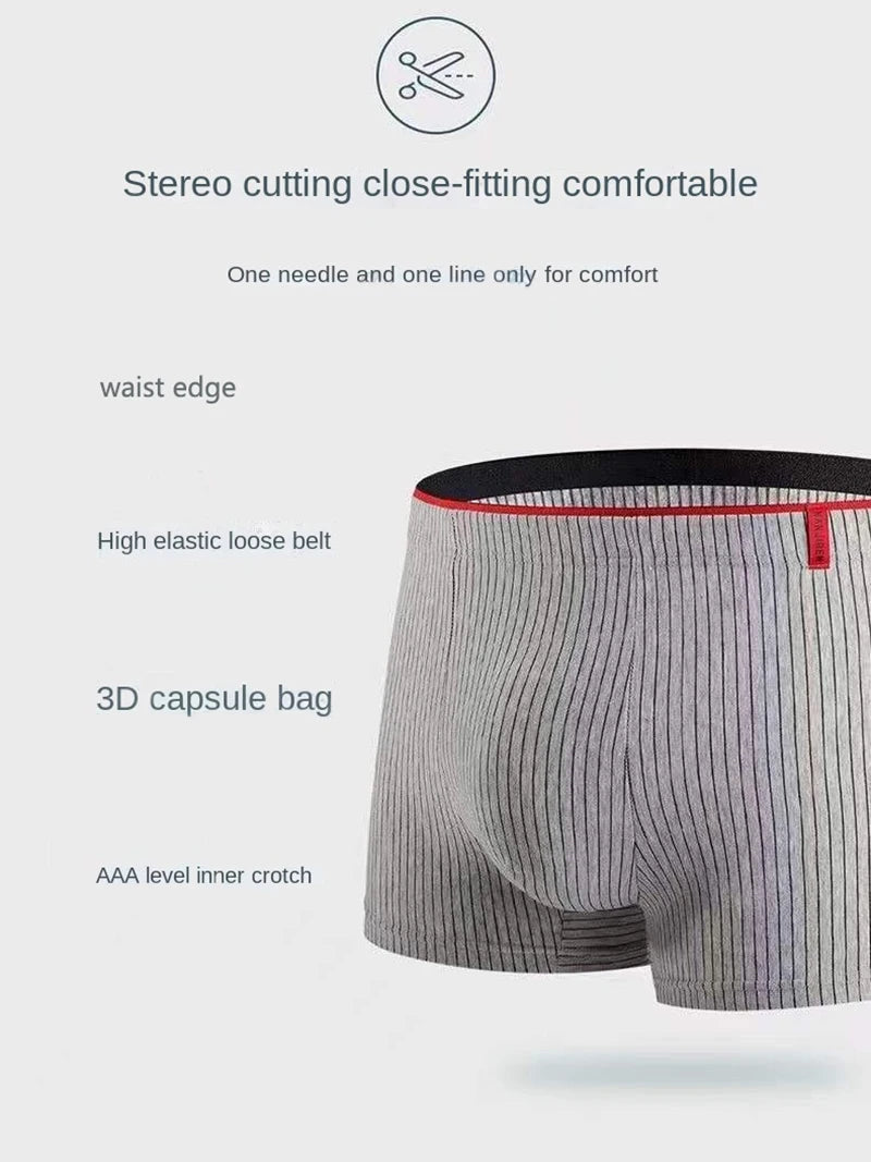 Lot de 4 Boxers en coton doux pour homme