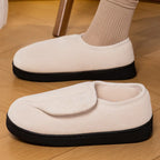 Pantoufles Chaudes à Large Velcro - Enfilage Facile