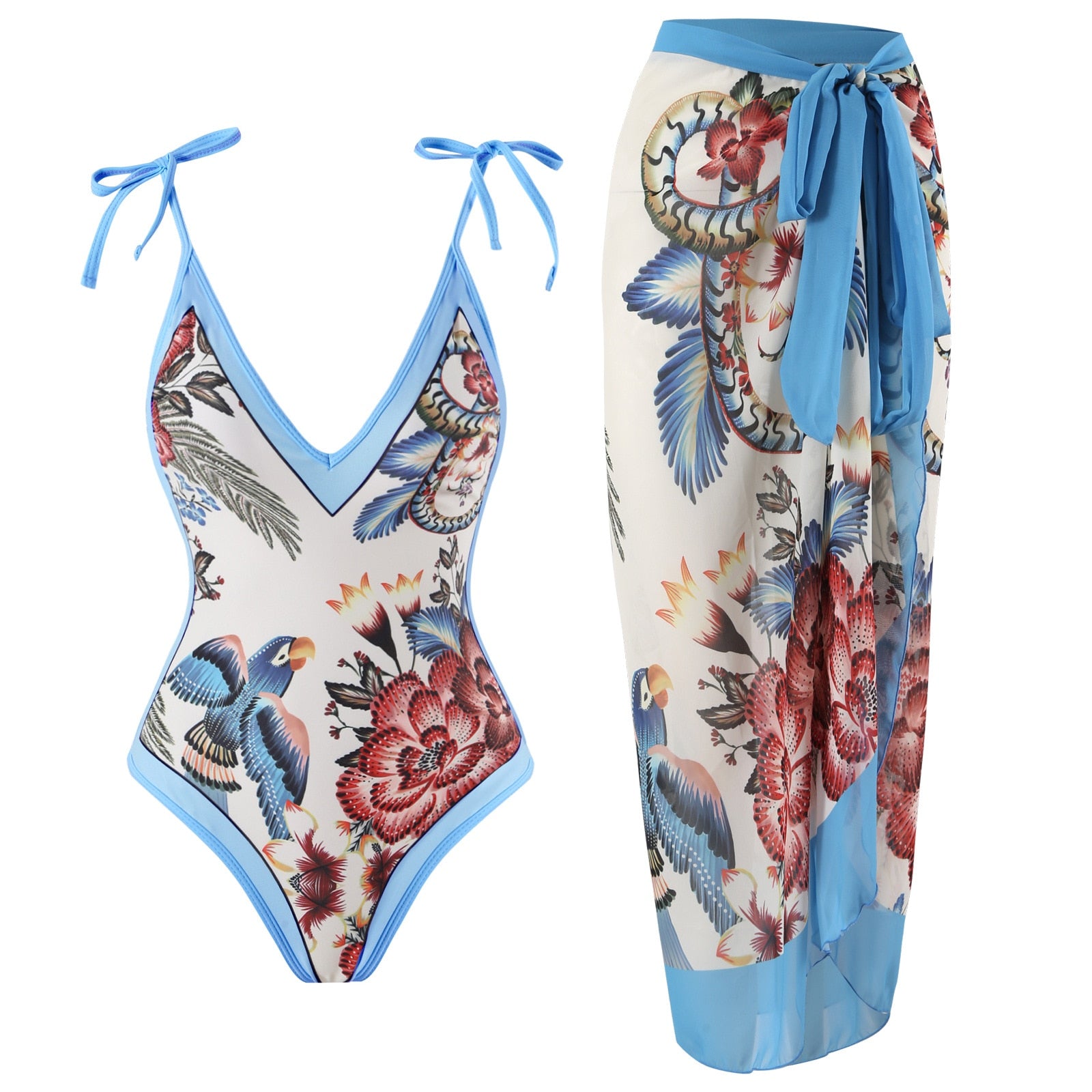 Maillot 1PC & Jupe longue