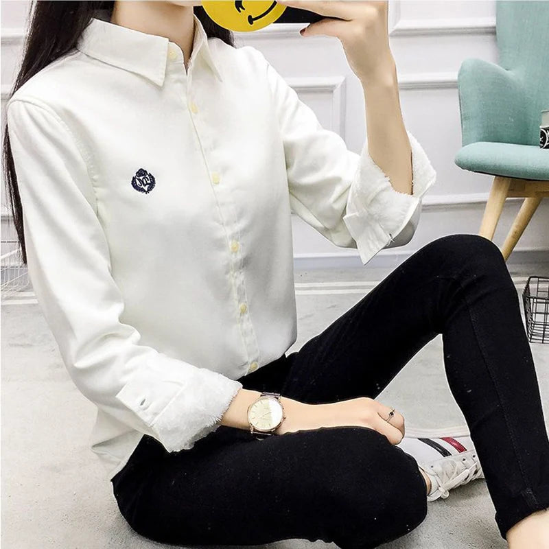 Chemise de bureau logo brodé - Intérieur polaire