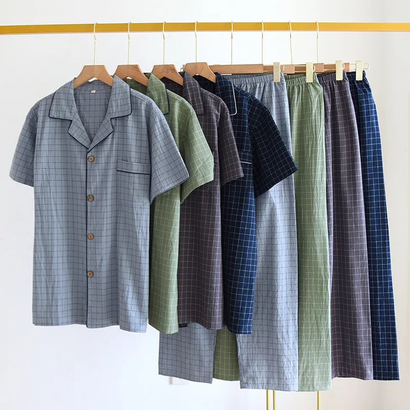 Ensemble Pyjama Japonais Léger Manches Courtes