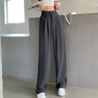 Pantalon décontracté ample taille haute