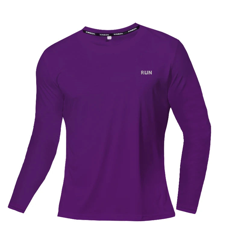 T-Shirt Homme en Soie Glacée à Manches Longues – Respirant, Séchage Rapide et Protection Solaire
