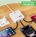 Multiprise Compacte 4 en 1 - Charge Rapide