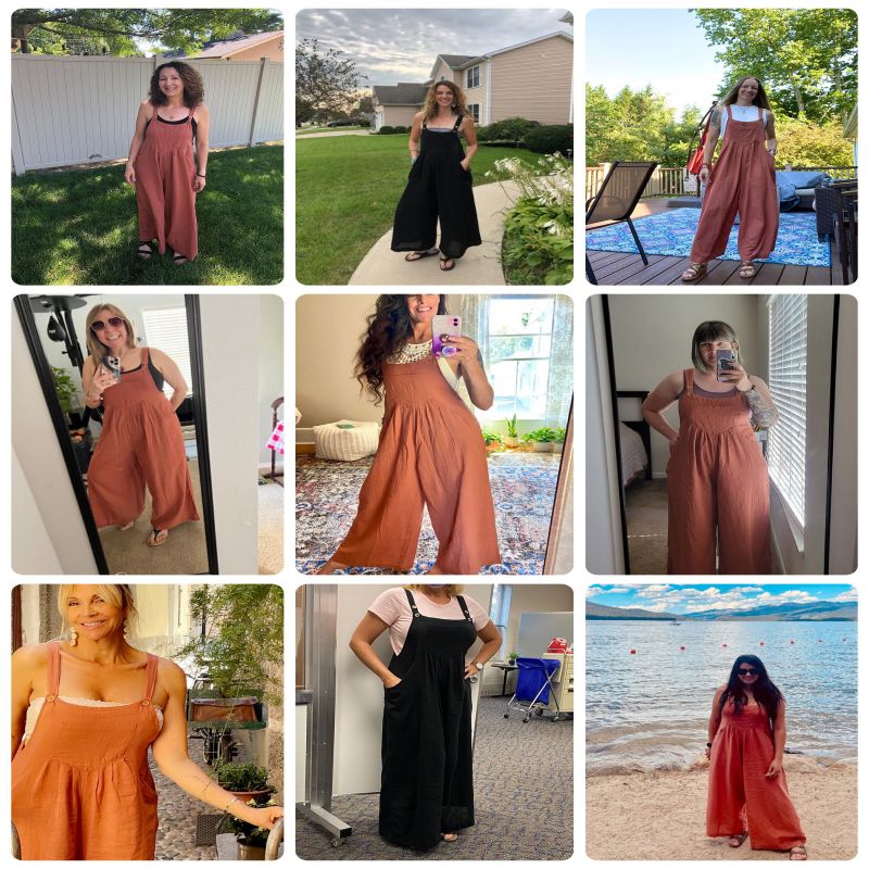 Combinaison pantalon ample à bouton et poches - Collection 2023