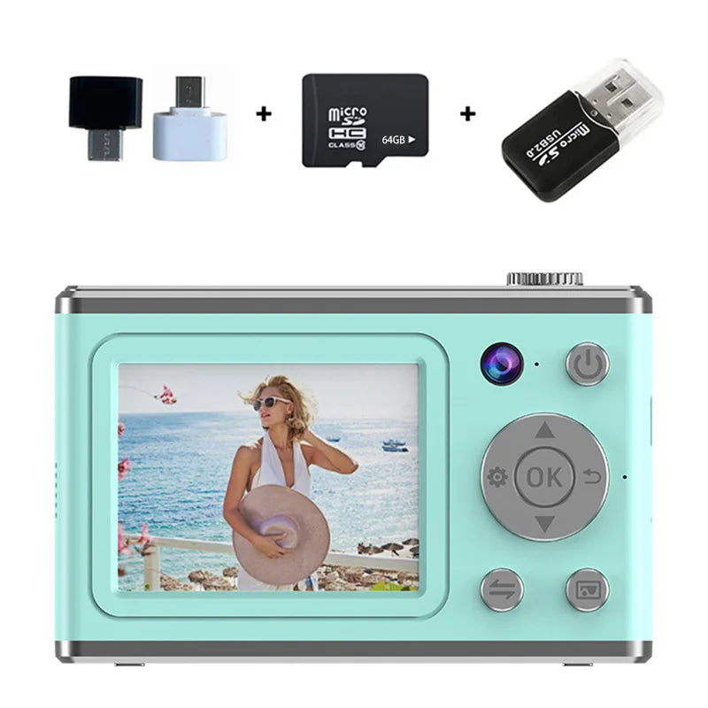 Appareil Photo Compact 64MP Double Écran HD