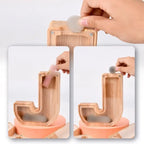 Tirelire en Bois avec initiale