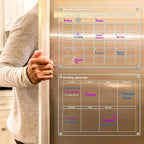 Calendrier Magnétique Planificateur Mois & Semaine en Acrylique + Feutres OFFERTS