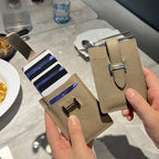 Porte-Carte en Cuir PU élégant à boucle