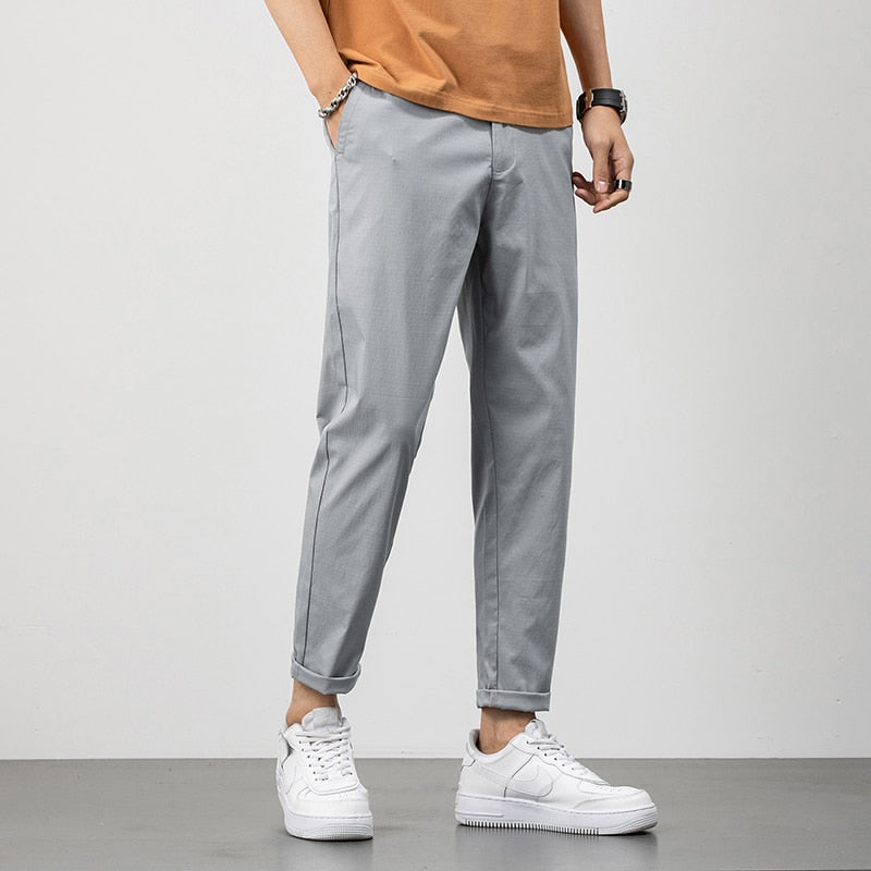Pantalon d'été coupe droite en coton - Style casual