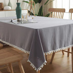 Nappe en Coton avec Pompons Style Bohème - 9 Couleurs & 12 Tailles