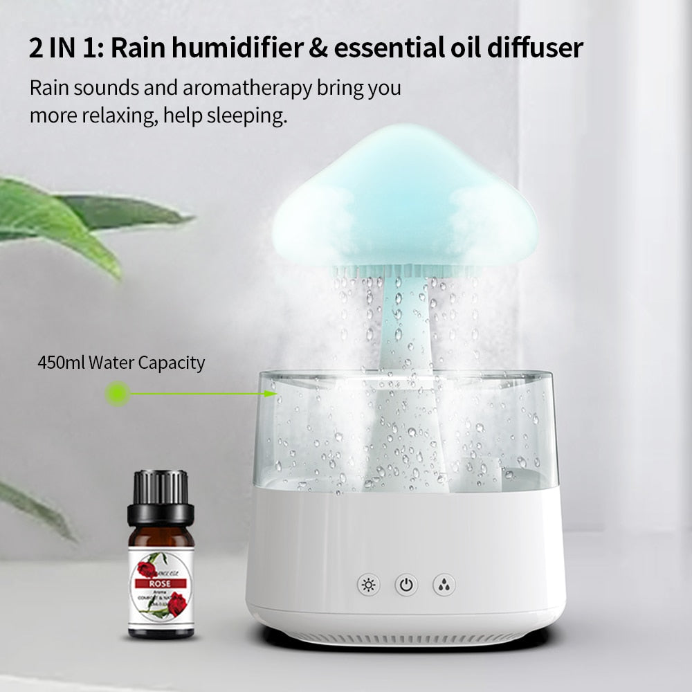 Cloudy Rain : Diffuseur d'huile contre le stress et l'anxiété