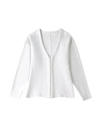 Cardigan Ajusté col V avec Crochet