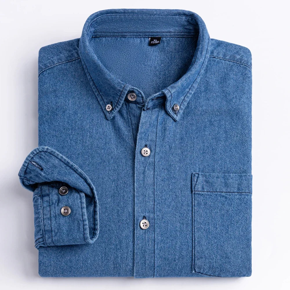 Chemise en Jean à Manches Longues Homme