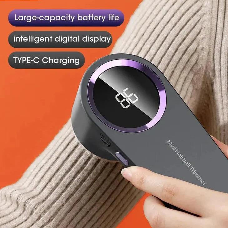 Tondeuse Textile avec Affichage LED & Batterie Longue Durée