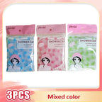 3x Bonnets de douche imperméables pour femme