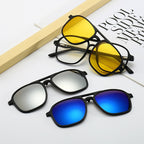 Lunettes de soleil polarisées magnétiques 6 en 1
