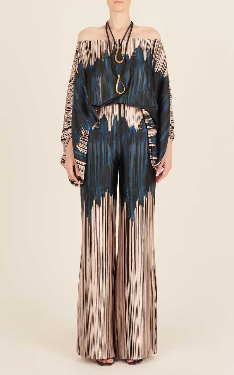 DOLCE VITA - L'Ensemble 2PCS en satin Chic pantalon fluide & haut épaules dénudées